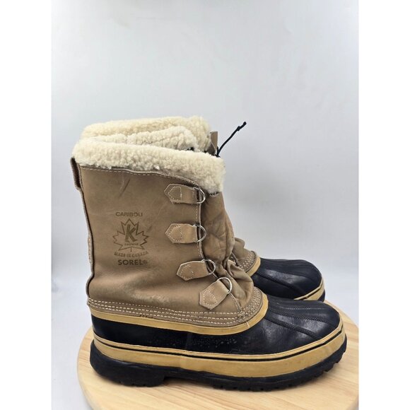 Sorel caribou made in canda winter Snow boots mens size 10 - Picture 1 of 11